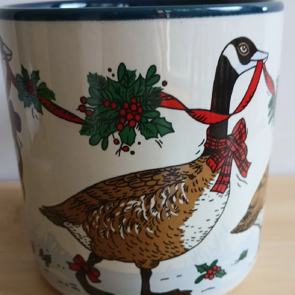 Christmas Geese Potpourri Press Mug 1986